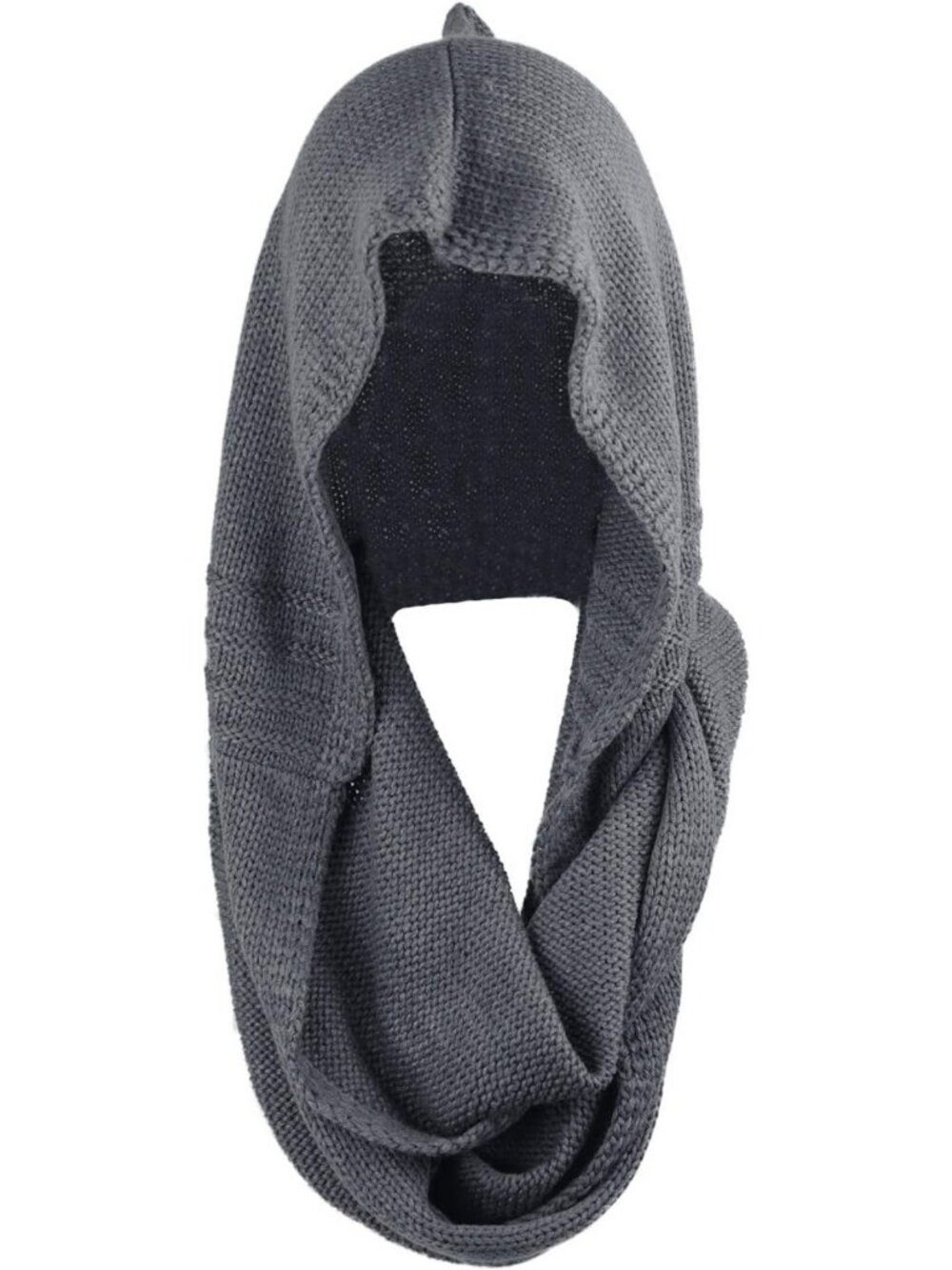 Cozy Winter Knit Infinity Scarf & Beanie Set - Soft Pullover Hoodie Style